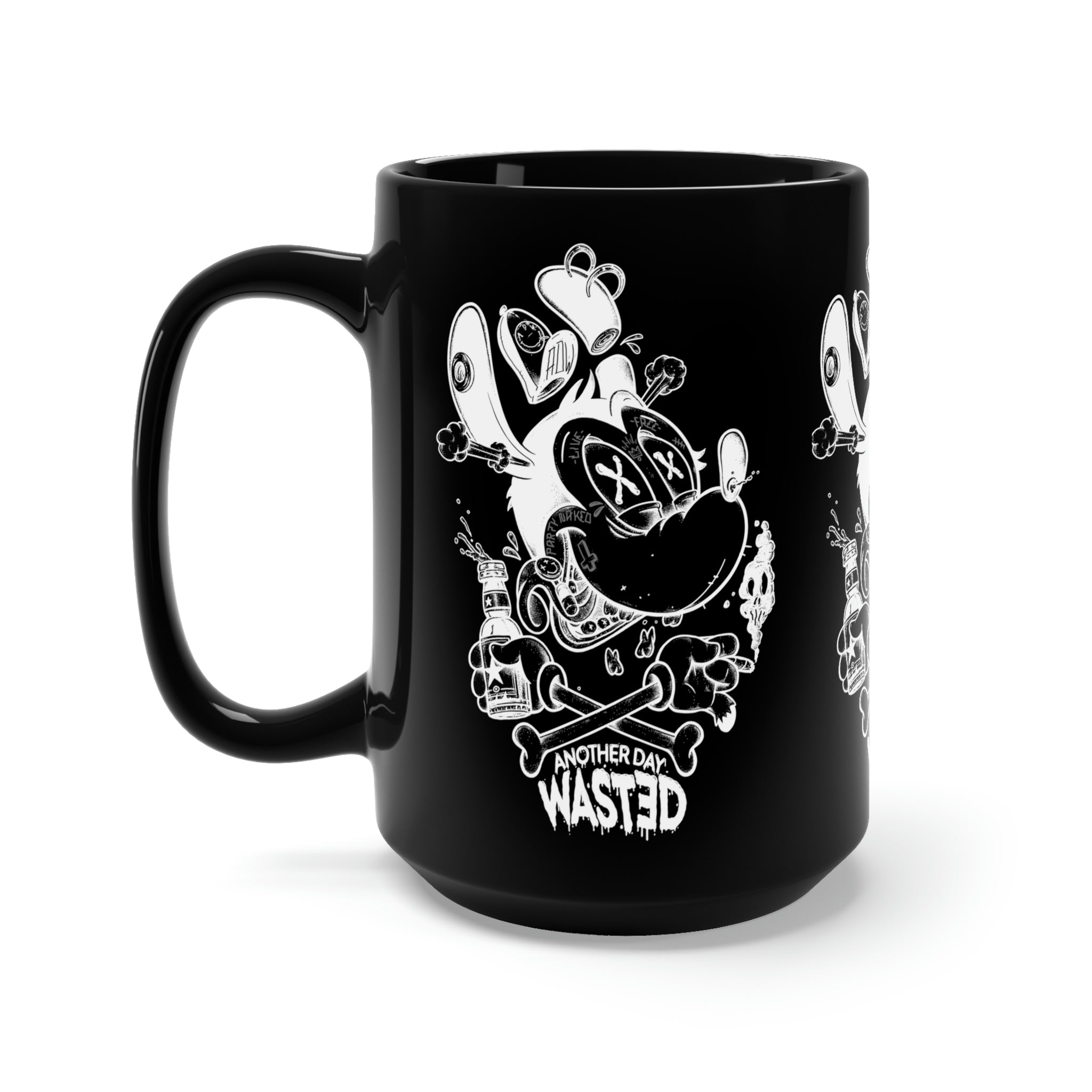 MASH UP MICKEY MUG BLACK